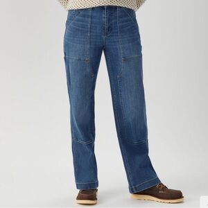 Duluth Women's Double Flex Denim Relaxed Leg Jeans Sz 12